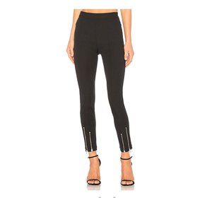 ALEXANDER WANG Zip Ankle Pant Black Stretch Skinny